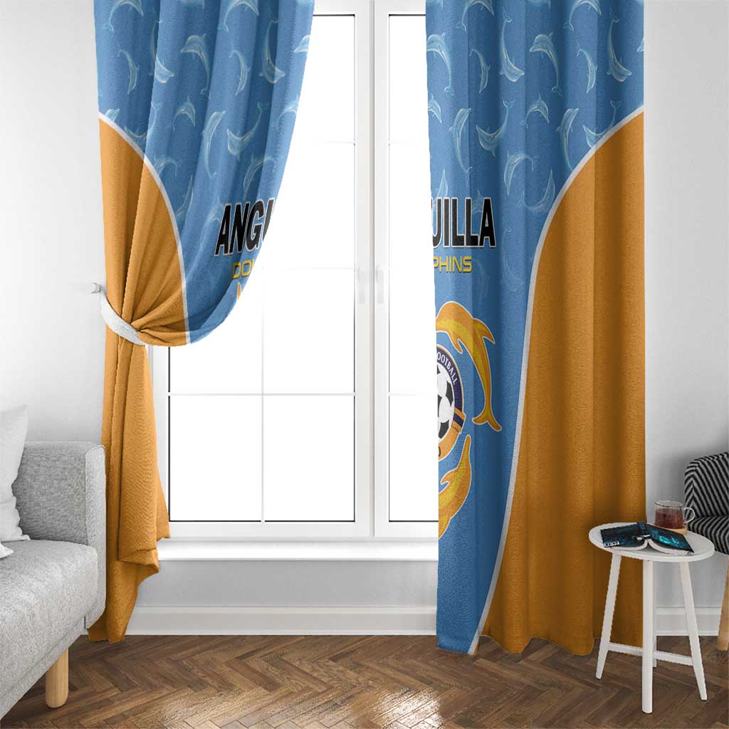 Anguilla Football Window Curtain Come On Soccer Dolphins