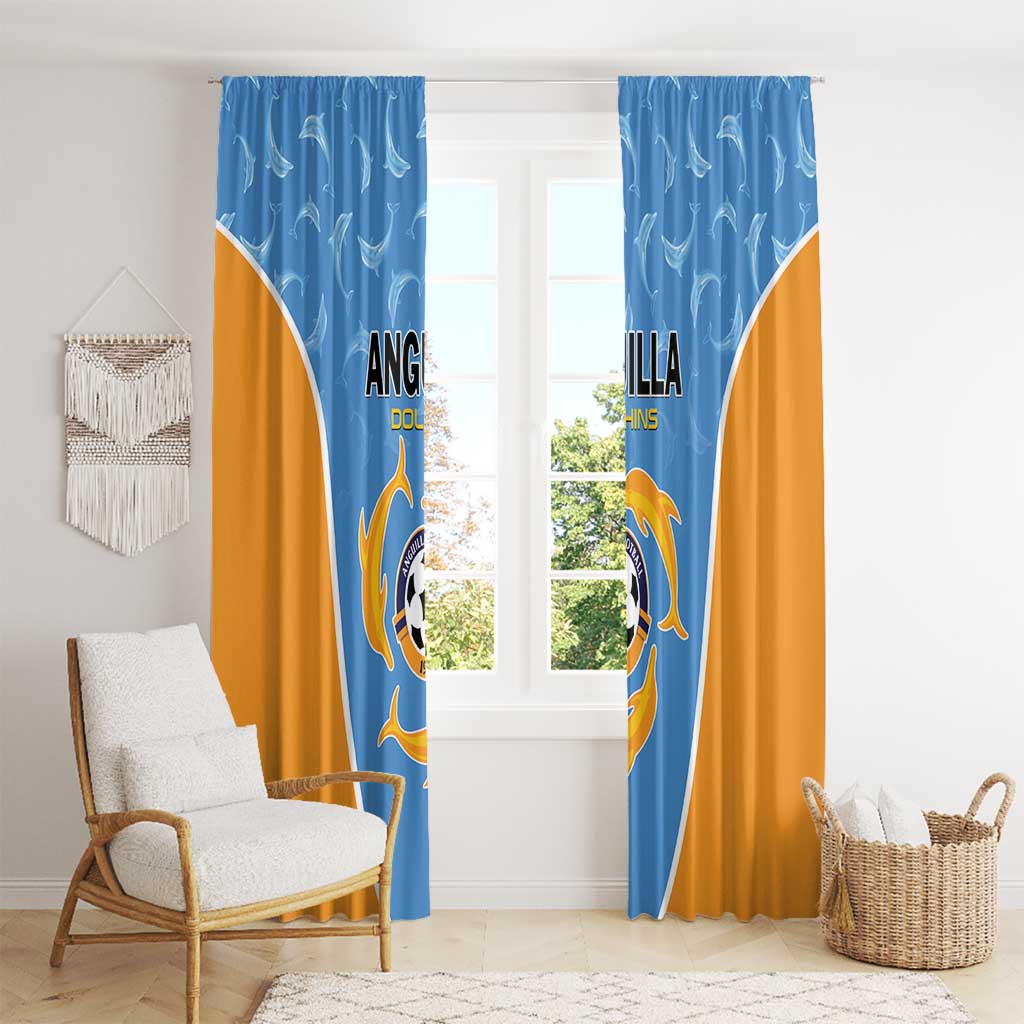 Anguilla Football Window Curtain Come On Soccer Dolphins