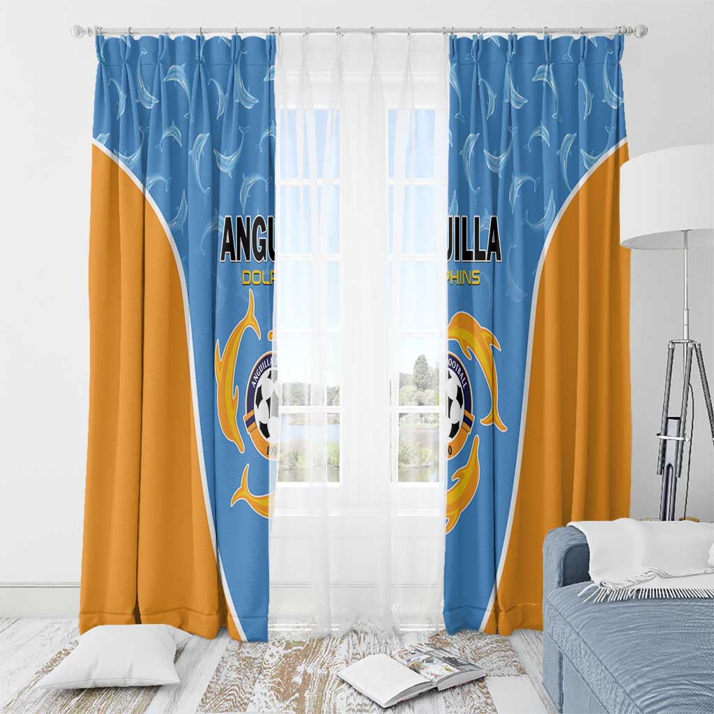 Anguilla Football Window Curtain Come On Soccer Dolphins