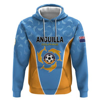 Custom Anguilla Football Zip Hoodie Come On Soccer Dolphins