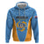 Custom Anguilla Football Zip Hoodie Come On Soccer Dolphins