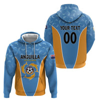 Custom Anguilla Football Zip Hoodie Come On Soccer Dolphins