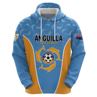 Custom Anguilla Football Zip Hoodie Come On Soccer Dolphins