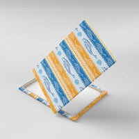 Anguilla Dolphins Pattern Canvas Wall Art Orange And Blue