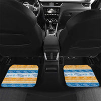 Anguilla Dolphins Pattern Car Mats Orange And Blue