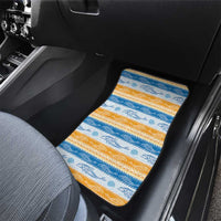 Anguilla Dolphins Pattern Car Mats Orange And Blue