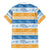 Anguilla Dolphins Pattern Family Matching Off The Shoulder Long Sleeve Dress and Hawaiian Shirt Orange And Blue