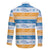 Anguilla Dolphins Pattern Family Matching Off The Shoulder Long Sleeve Dress and Hawaiian Shirt Orange And Blue