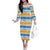 Anguilla Dolphins Pattern Family Matching Off The Shoulder Long Sleeve Dress and Hawaiian Shirt Orange And Blue