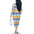 Anguilla Dolphins Pattern Family Matching Off The Shoulder Long Sleeve Dress and Hawaiian Shirt Orange And Blue