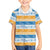 Anguilla Dolphins Pattern Family Matching Off The Shoulder Long Sleeve Dress and Hawaiian Shirt Orange And Blue