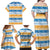 Anguilla Dolphins Pattern Family Matching Off Shoulder Maxi Dress and Hawaiian Shirt Orange And Blue