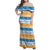 Anguilla Dolphins Pattern Family Matching Off Shoulder Maxi Dress and Hawaiian Shirt Orange And Blue