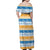 Anguilla Dolphins Pattern Family Matching Off Shoulder Maxi Dress and Hawaiian Shirt Orange And Blue