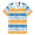 Anguilla Dolphins Pattern Family Matching Short Sleeve Bodycon Dress and Hawaiian Shirt Orange And Blue