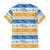 Anguilla Dolphins Pattern Family Matching Short Sleeve Bodycon Dress and Hawaiian Shirt Orange And Blue