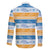 Anguilla Dolphins Pattern Family Matching Short Sleeve Bodycon Dress and Hawaiian Shirt Orange And Blue
