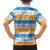 Anguilla Dolphins Pattern Family Matching Summer Maxi Dress and Hawaiian Shirt Orange And Blue