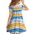 Anguilla Dolphins Pattern Family Matching Summer Maxi Dress and Hawaiian Shirt Orange And Blue