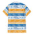 Anguilla Dolphins Pattern Family Matching Summer Maxi Dress and Hawaiian Shirt Orange And Blue