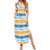 Anguilla Dolphins Pattern Family Matching Summer Maxi Dress and Hawaiian Shirt Orange And Blue