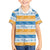 Anguilla Dolphins Pattern Family Matching Summer Maxi Dress and Hawaiian Shirt Orange And Blue