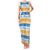Anguilla Dolphins Pattern Family Matching Tank Maxi Dress and Hawaiian Shirt Orange And Blue