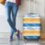 Anguilla Dolphins Pattern Luggage Cover Orange And Blue