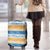 Anguilla Dolphins Pattern Luggage Cover Orange And Blue