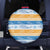 Anguilla Dolphins Pattern Spare Tire Cover Orange And Blue