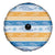 Anguilla Dolphins Pattern Spare Tire Cover Orange And Blue
