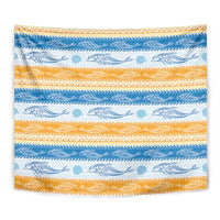 Anguilla Dolphins Pattern Tapestry Orange And Blue