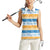 Anguilla Dolphins Pattern Women Sleeveless Polo Shirt Orange And Blue