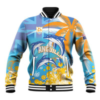 Personalised Anguilla 3 Dolphins Baseball Jacket Summer Stylized