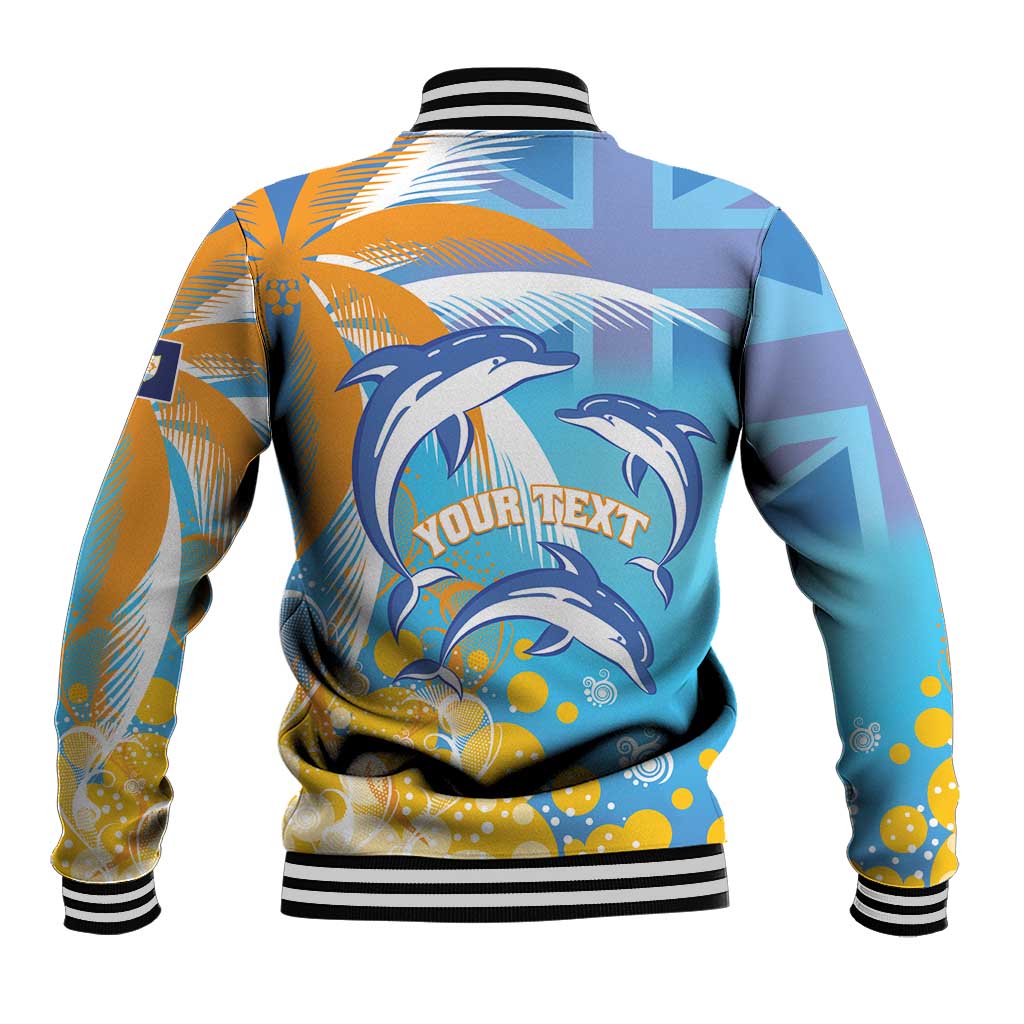 Personalised Anguilla 3 Dolphins Baseball Jacket Summer Stylized