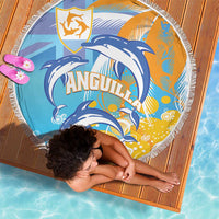 Anguilla 3 Dolphins Beach Blanket Summer Stylized