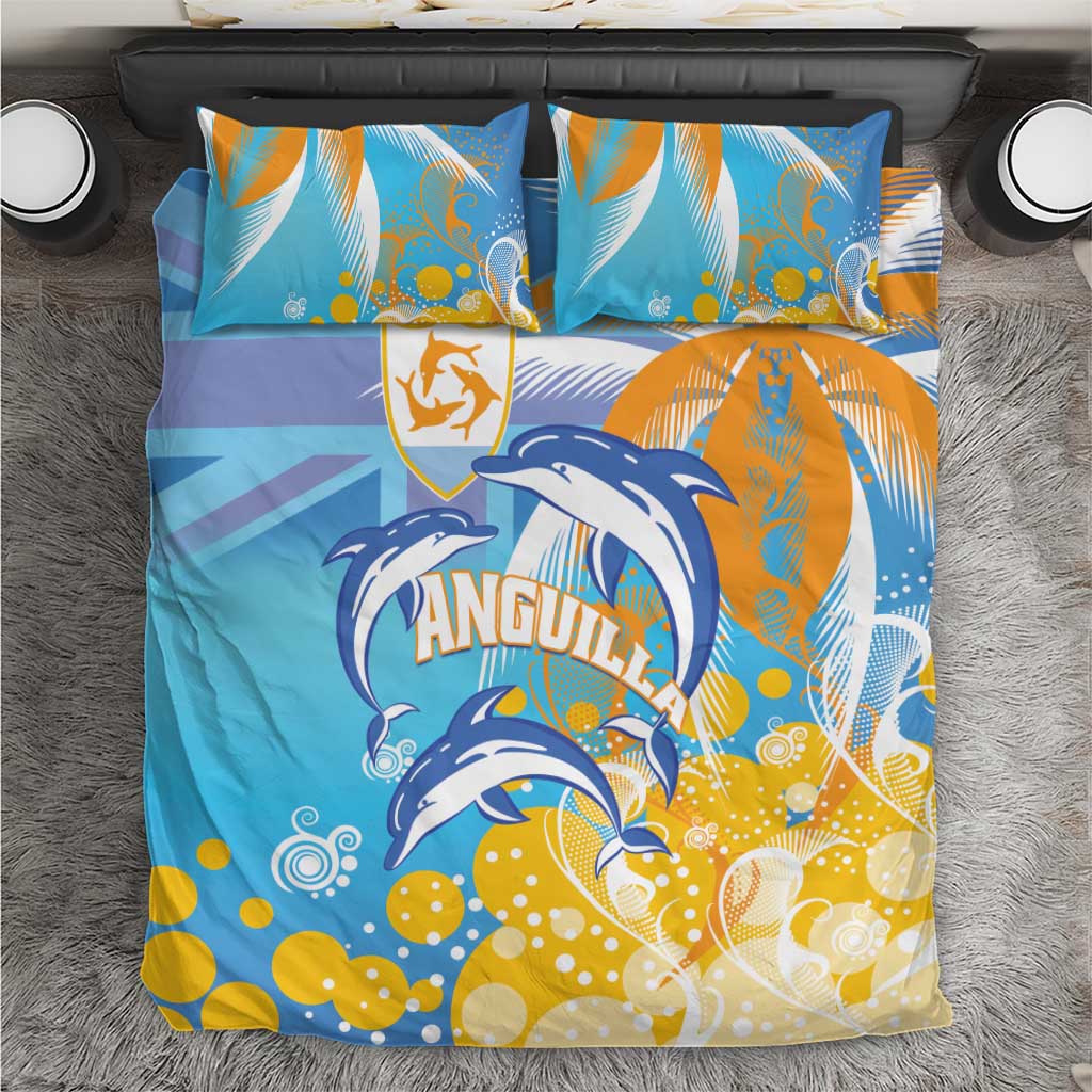 Anguilla 3 Dolphins Bedding Set Summer Stylized