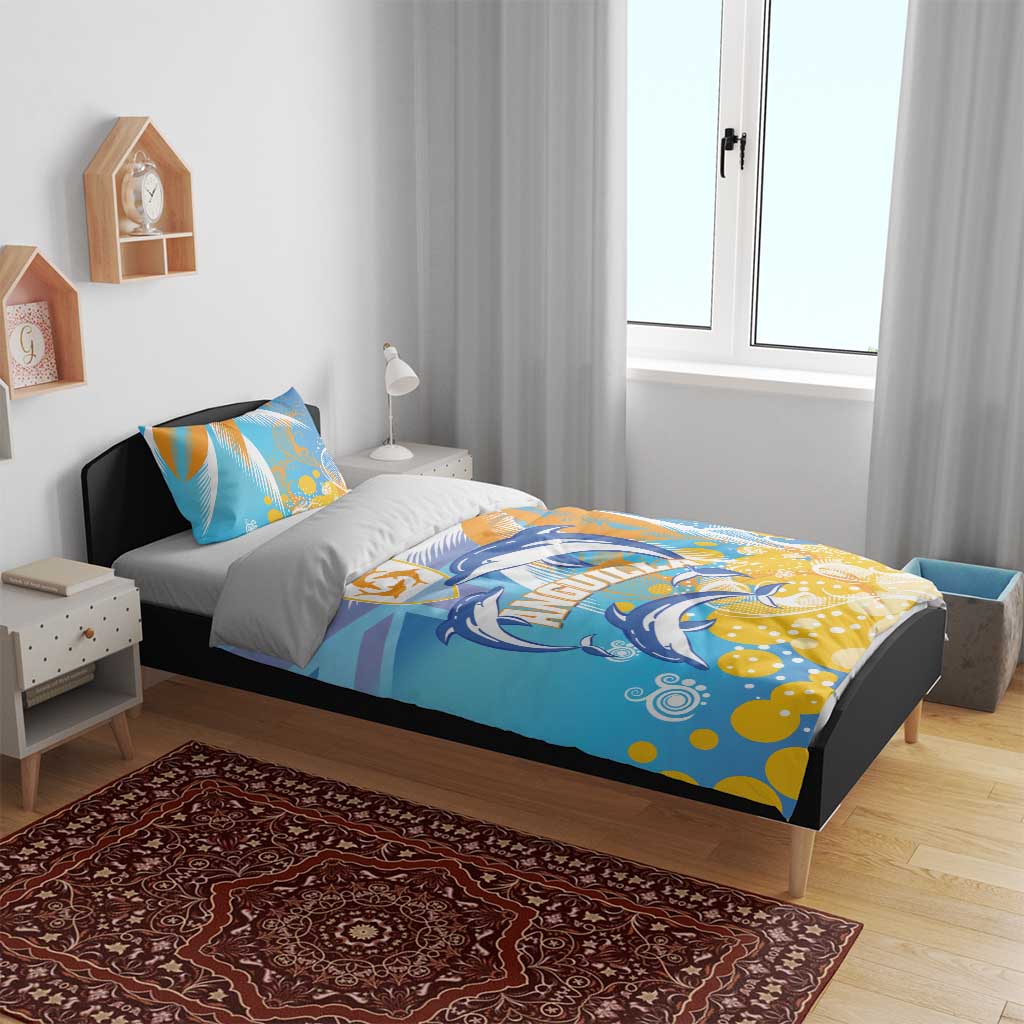 Anguilla 3 Dolphins Bedding Set Summer Stylized