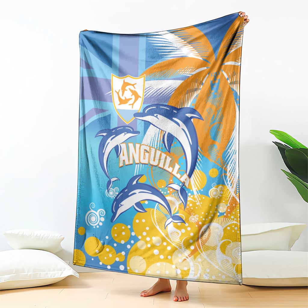 Anguilla 3 Dolphins Blanket Summer Stylized