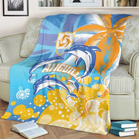Anguilla 3 Dolphins Blanket Summer Stylized