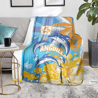 Anguilla 3 Dolphins Blanket Summer Stylized
