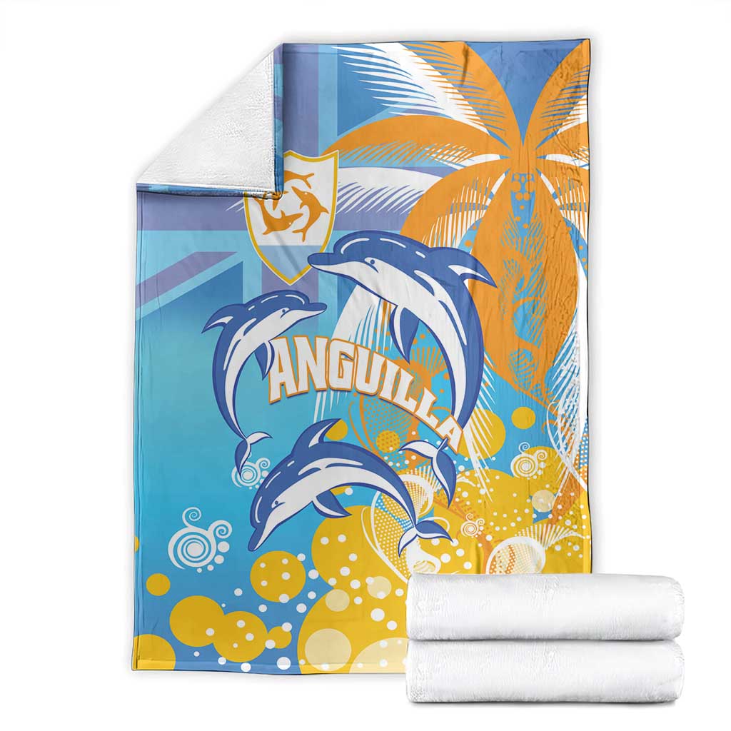 Anguilla 3 Dolphins Blanket Summer Stylized