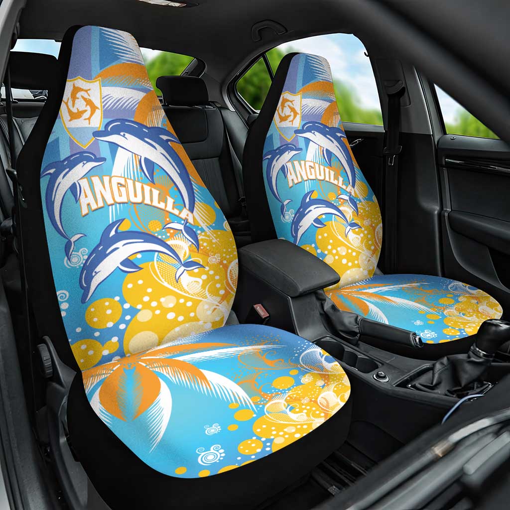 Anguilla 3 Dolphins Car Seat Cover Summer Stylized