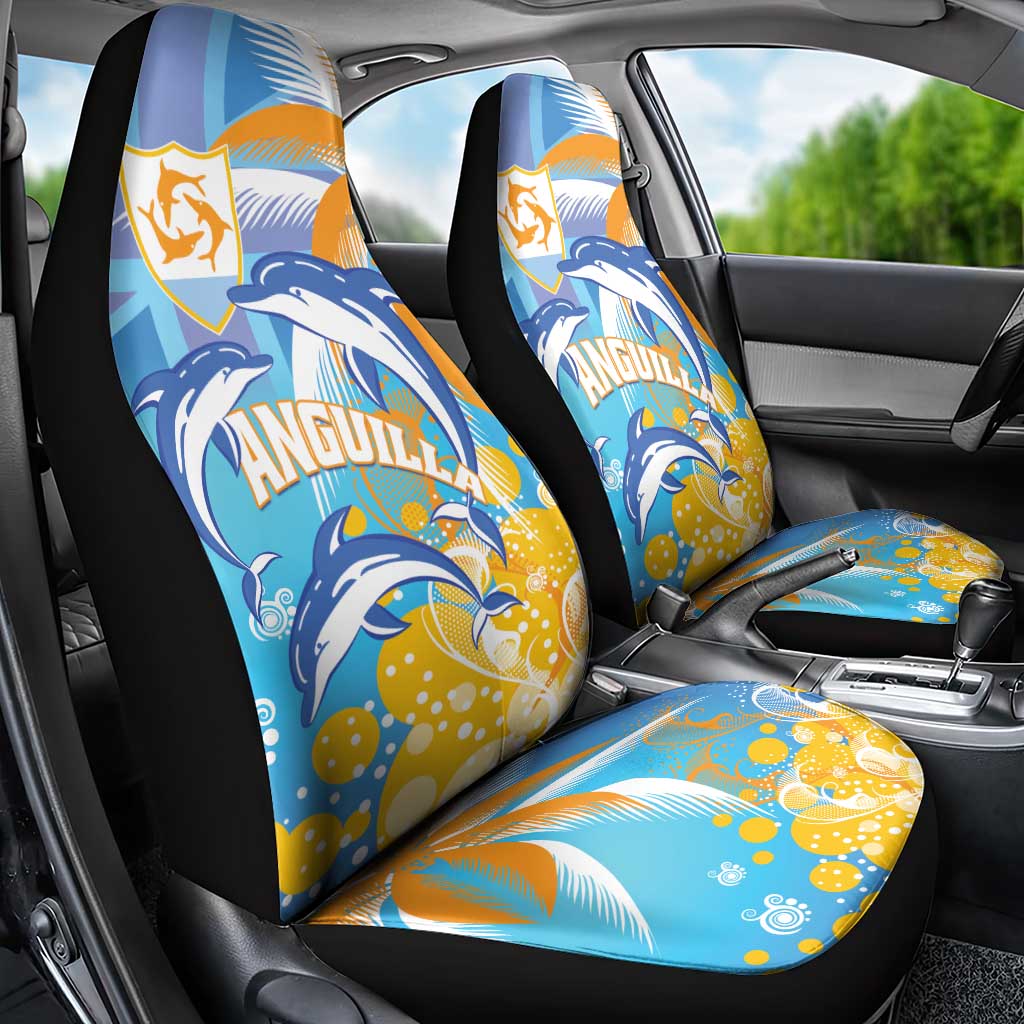 Anguilla 3 Dolphins Car Seat Cover Summer Stylized