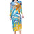 Personalised Anguilla 3 Dolphins Family Matching Long Sleeve Bodycon Dress and Hawaiian Shirt Summer Stylized