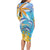 Personalised Anguilla 3 Dolphins Family Matching Long Sleeve Bodycon Dress and Hawaiian Shirt Summer Stylized