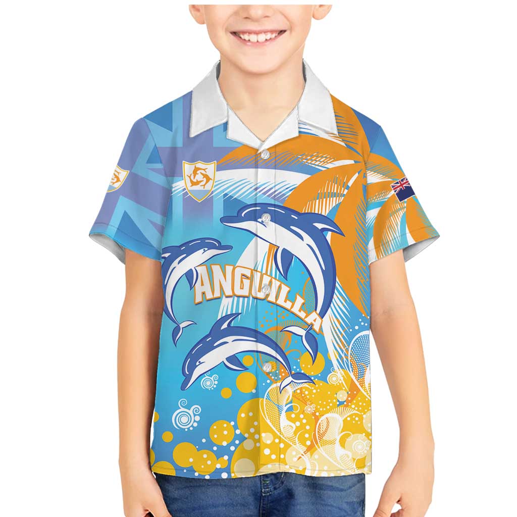 Personalised Anguilla 3 Dolphins Family Matching Mermaid Dress and Hawaiian Shirt Summer Stylized