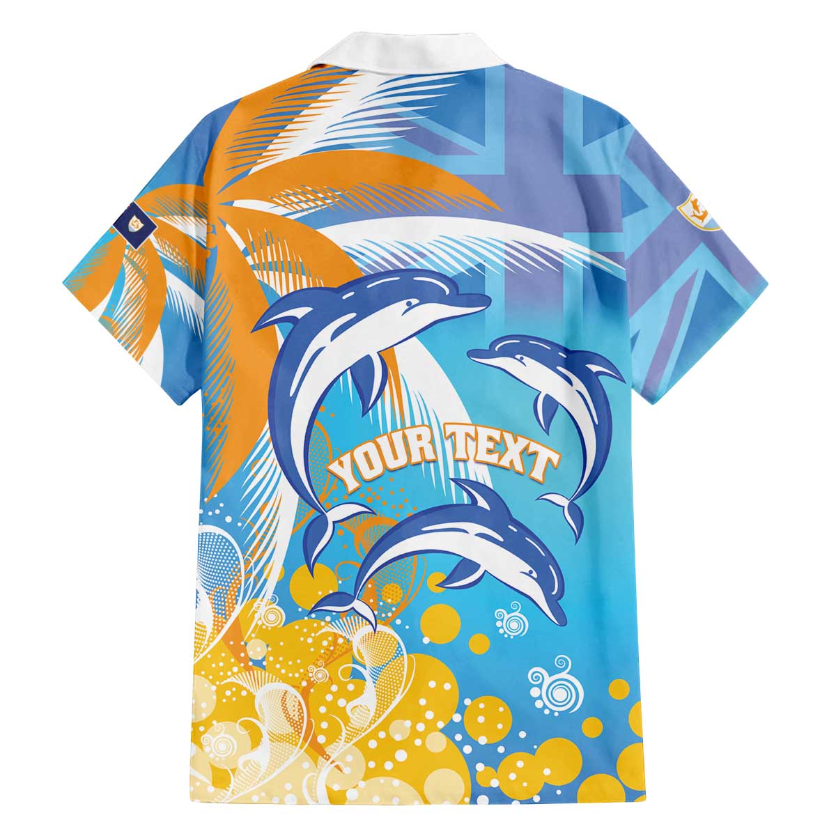 Personalised Anguilla 3 Dolphins Family Matching Off The Shoulder Long Sleeve Dress and Hawaiian Shirt Summer Stylized