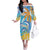 Personalised Anguilla 3 Dolphins Family Matching Off The Shoulder Long Sleeve Dress and Hawaiian Shirt Summer Stylized