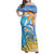 Personalised Anguilla 3 Dolphins Family Matching Off Shoulder Maxi Dress and Hawaiian Shirt Summer Stylized